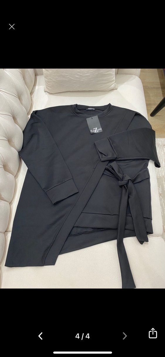 Siyah Salaş Kadın Eşofman Takımı - Görsel 3