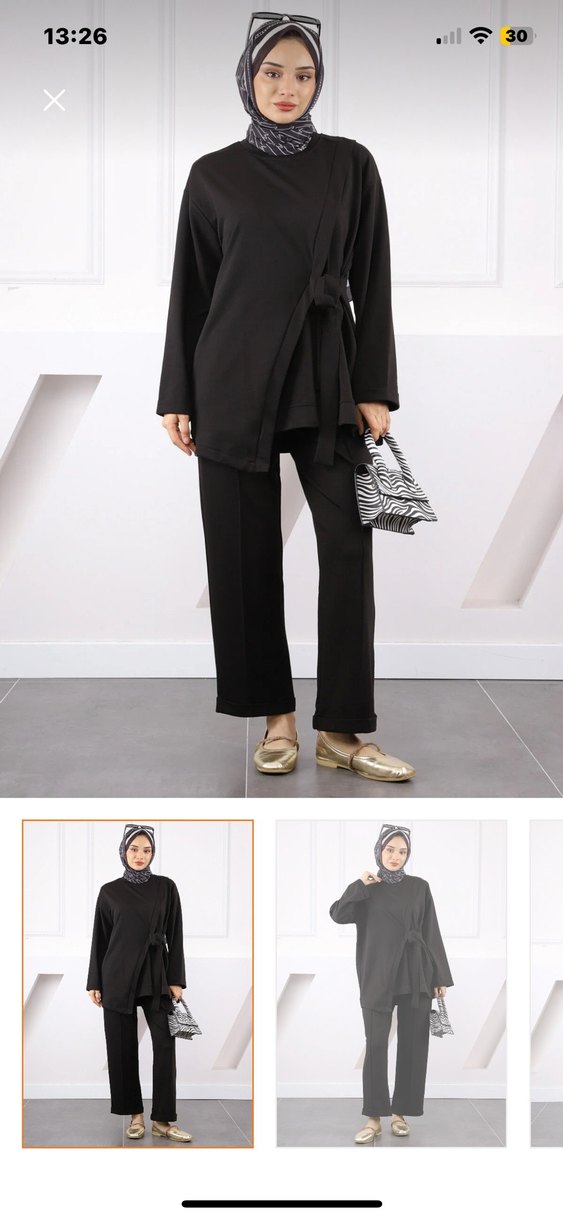 Siyah Salaş Kadın Eşofman Takımı - Görsel 2