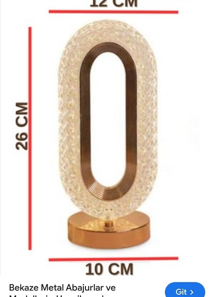 Kristal masa üstü lamba - Görsel 2