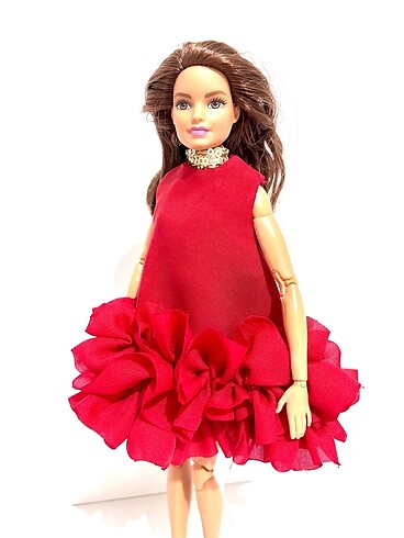  Beden Barbie bebek elbisesi