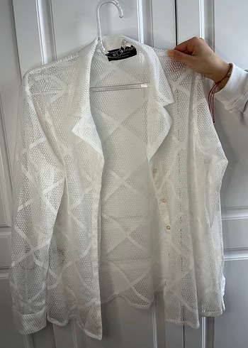 Dantel Detaylı Beyaz Vintage Gömlek - Görsel 4