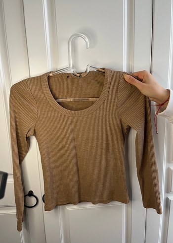 Bej Uzun Kollu Kadın Bluz - Görsel 3