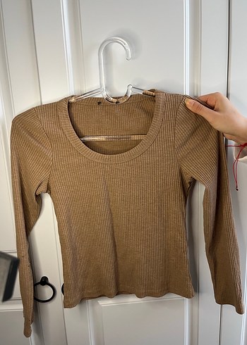 Bej Uzun Kollu Kadın Bluz - Görsel 2
