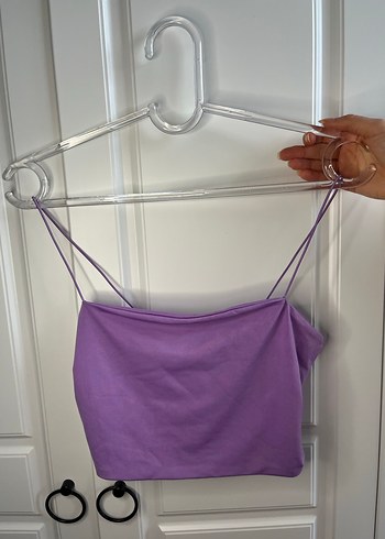 Pastel lila İnce Askılı Askılı Üst - Görsel 2