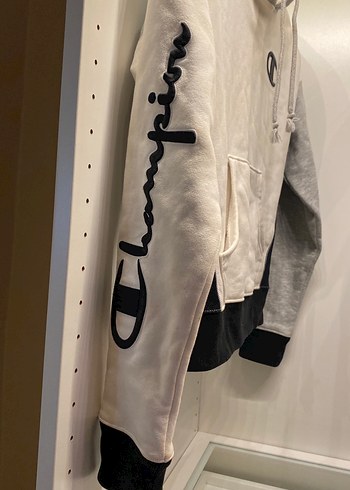 Les Benjamins Gri-Beyaz Kapüşonlu Sweatshirt