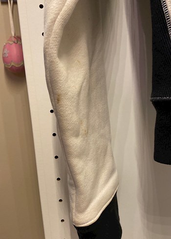xs Beden Gri-Beyaz Kapüşonlu Sweatshirt