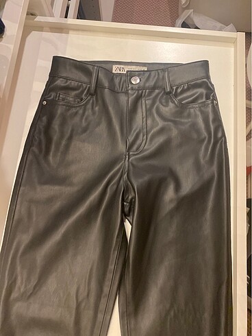 Zara siyah deri pantolon