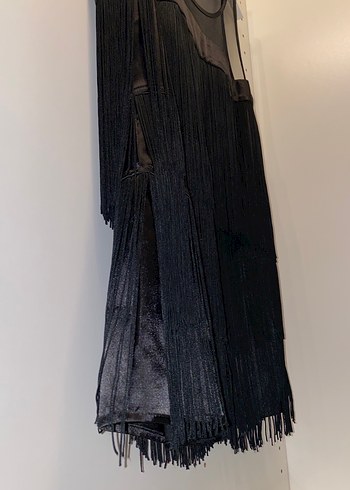 Mango Siyah Püsküllü Elbise - Görsel 4