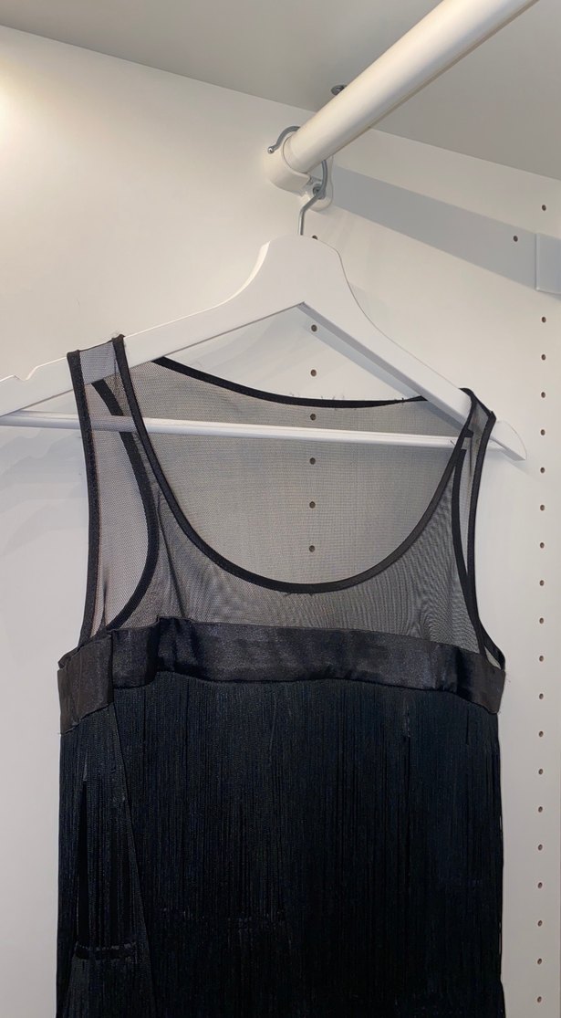 Mango Siyah Püsküllü Elbise - Görsel 3