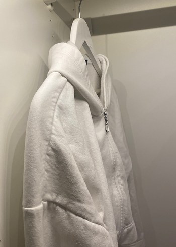 Beyaz Fermuarlı Ceket - Görsel 6