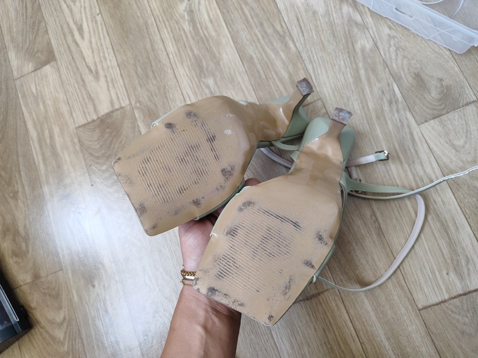 Bej Minimalist Dolgu Topuklu Kadın Sandalet - Görsel 5