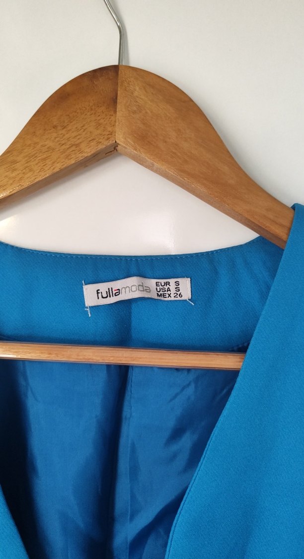 Düğmeli Mavi Kadın Yelek - Görsel 2