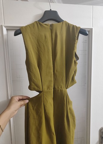 Kemer Detaylı Haki Kadın Uzun Elbise - Görsel 5