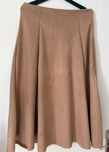 Bej Süet Uzun Salaş Etek - Görsel 2