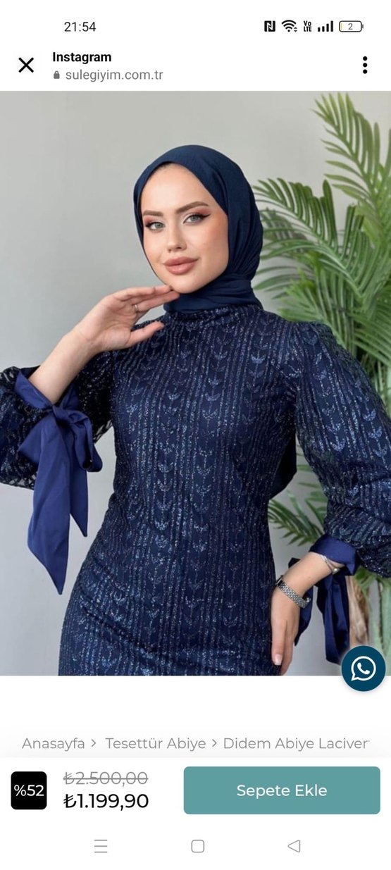 Lacivert Yılan Desenli Uzun Abiye Elbise - Görsel 2