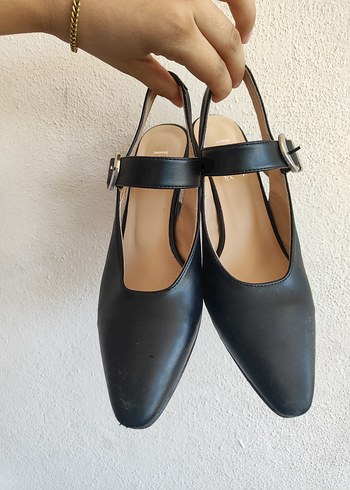 Klasik Siyah Tokalı Kadın Topuklu Ayakkabı - Görsel 6