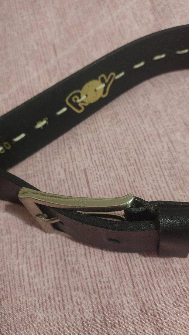 #Çocuk #Deri #kemer. uzunluk 80 cm 
Siyah Minimalist Erkek Kemer - Görsel 5