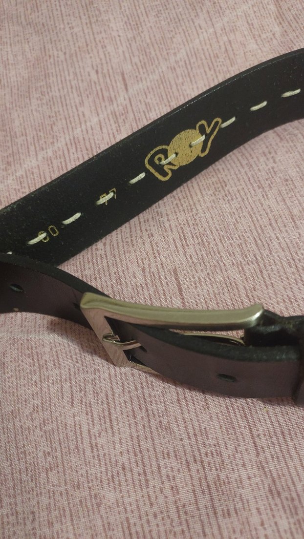 #Çocuk #Deri #kemer. uzunluk 80 cm 
Siyah Minimalist Erkek Kemer - Görsel 4