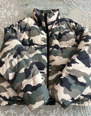 H&M L beden pofuduk mont