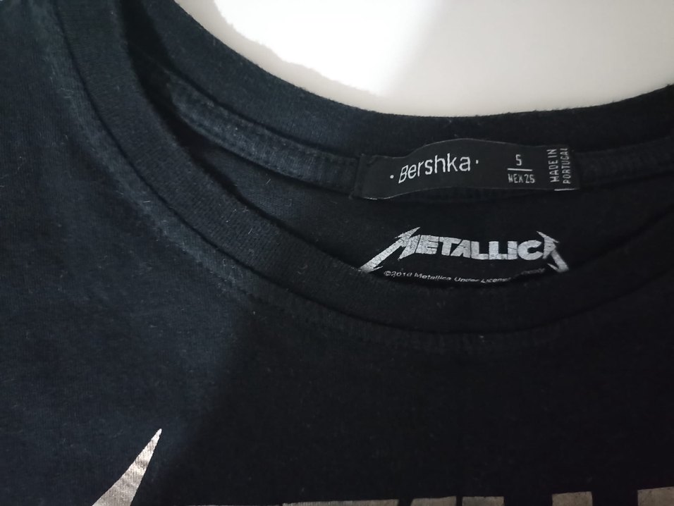 Metallica Baskılı Siyah Deri Hamile Tişörtü - Görsel 2