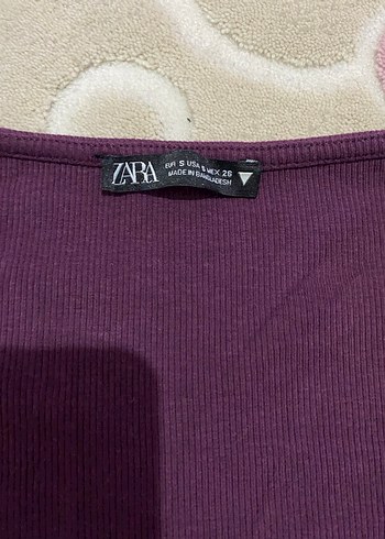 Kadın Mor V Yaka Uzun Kollu Bluz - Görsel 2