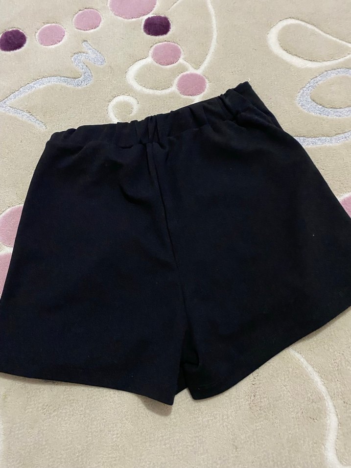 Düğmeli Siyah Mini Etek - Görsel 2