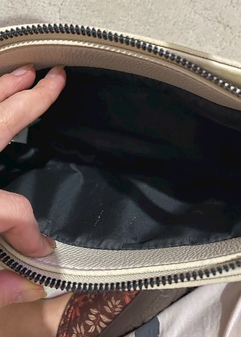 Beyaz Deri Kadın Omuz Çantası - Görsel 3