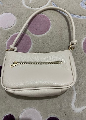 Beyaz Deri Kadın Omuz Çantası - Görsel 2