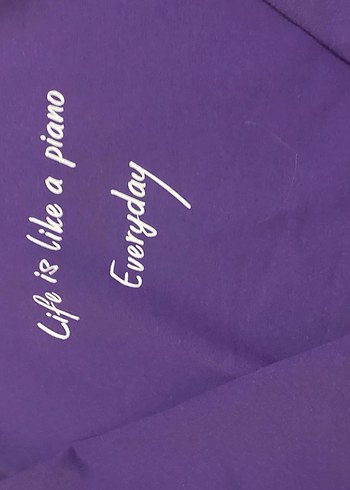 Mor Uzun Kollu Düğmeli Sweatshirt - Görsel 2