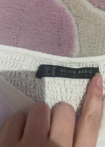 Kadın Beyaz Kısa Kollu Mini Bluz - Görsel 3