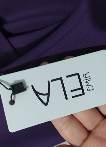 Mor kuşaklı elbise - Görsel 5