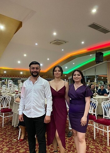 Mor kuşaklı elbise - Görsel 6