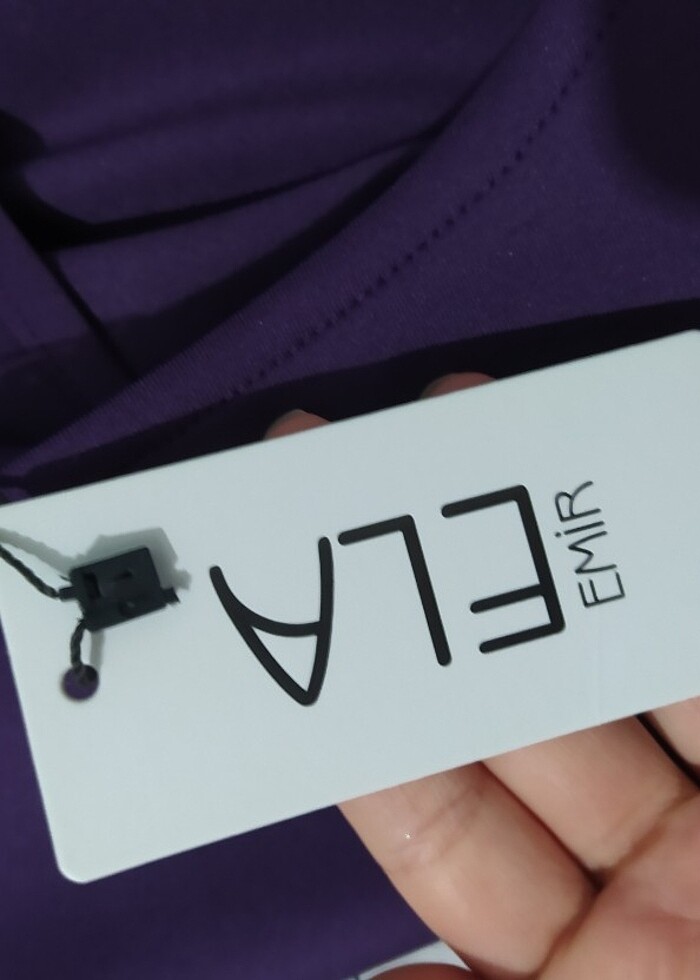 Mor kuşaklı elbise - Görsel 5