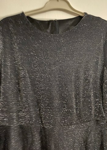 Antrasit Uzun Kollu Gotik Drapeli Elbise - Görsel 3