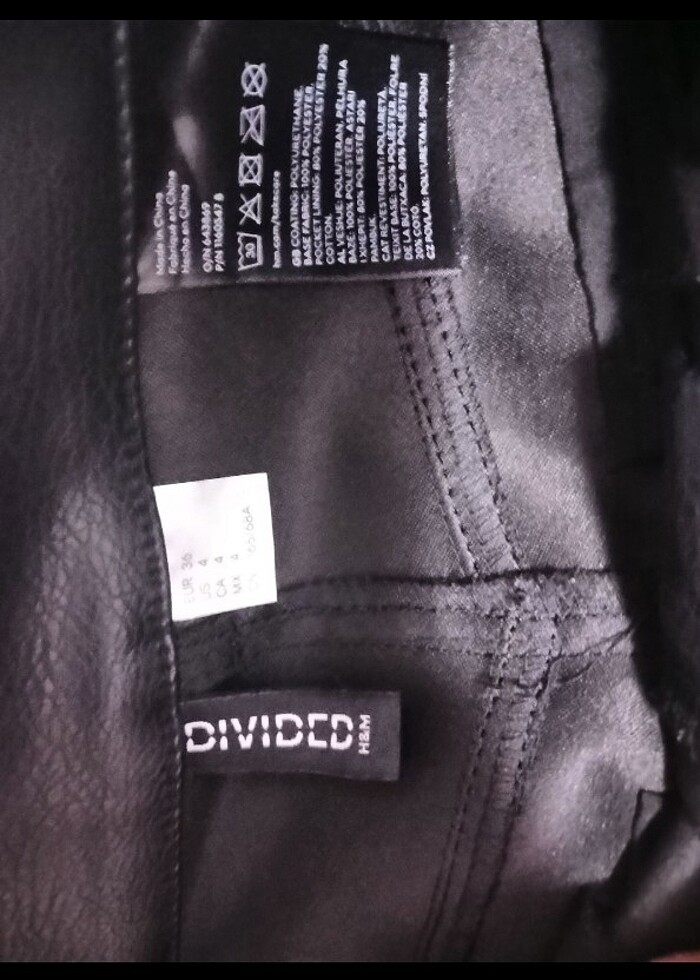 Deri görünümlü pantolon - Görsel 3