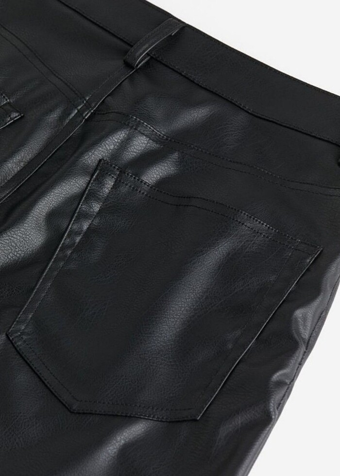 Deri görünümlü pantolon - Görsel 2