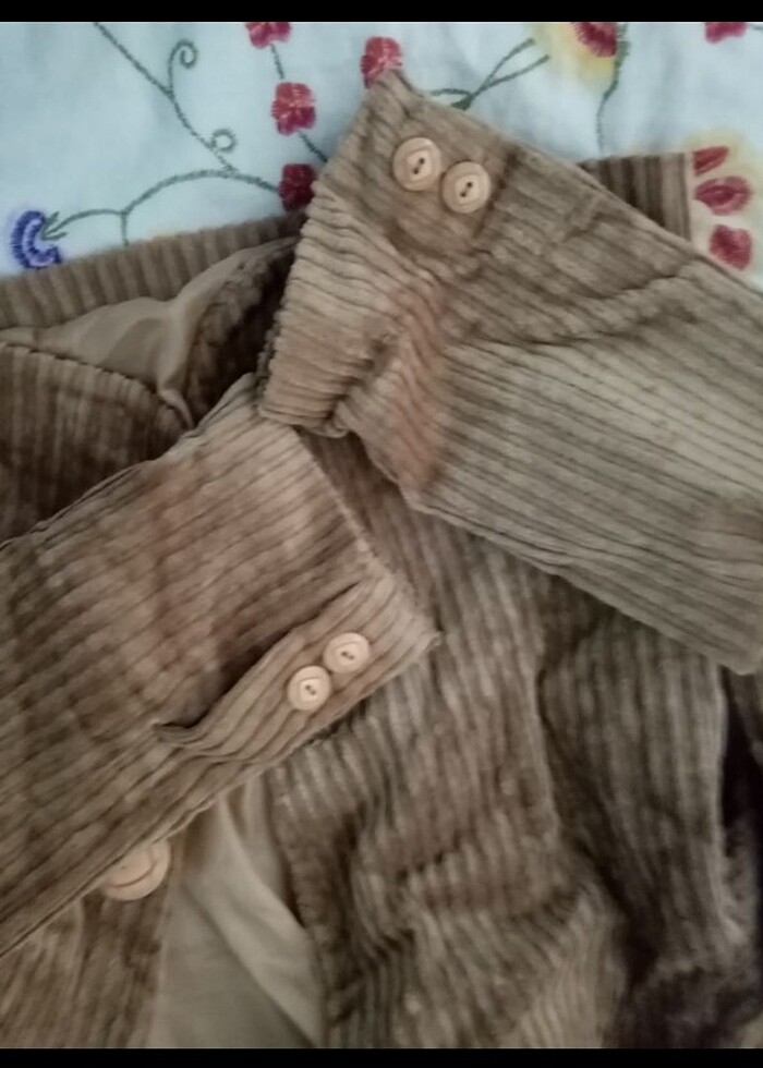 Vatkalı Kadife Ceket - Görsel 3