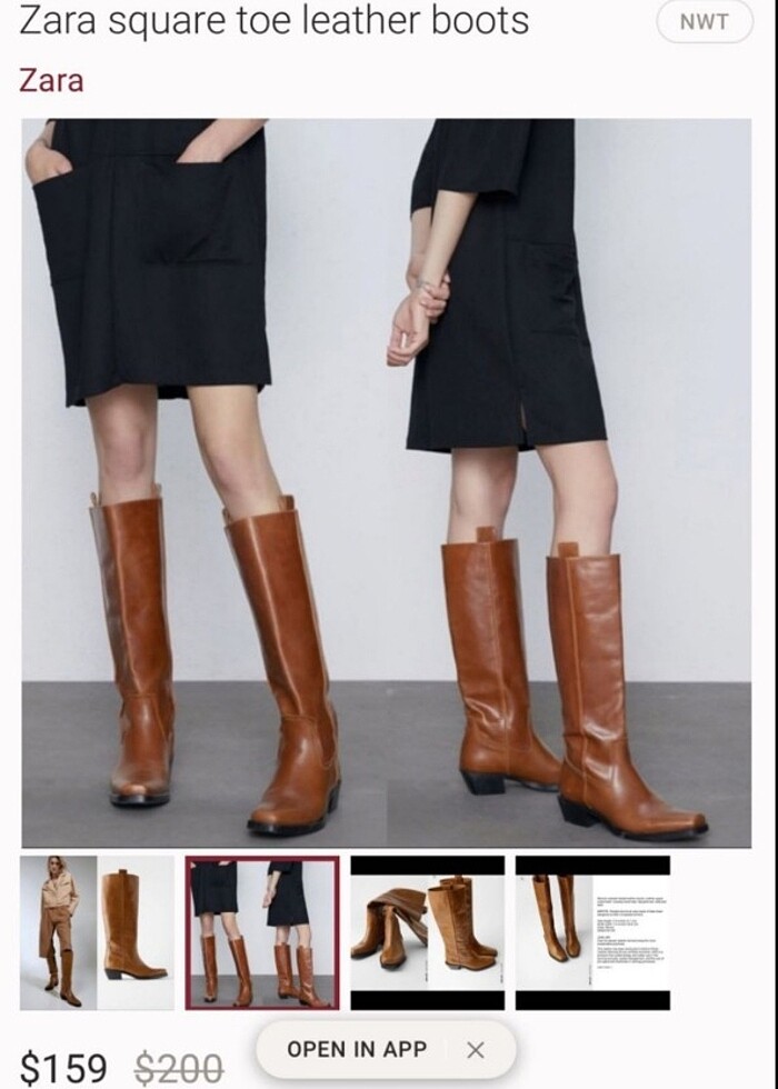 Zara hakiki deri çizme - Görsel 2