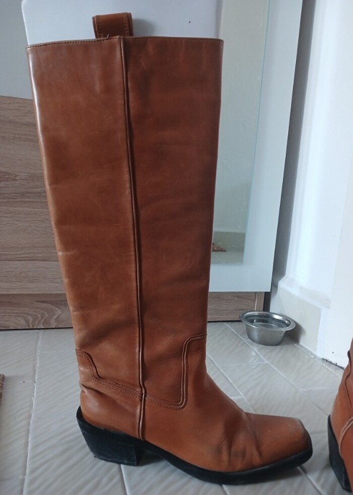 Zara hakiki deri çizme - Görsel 3