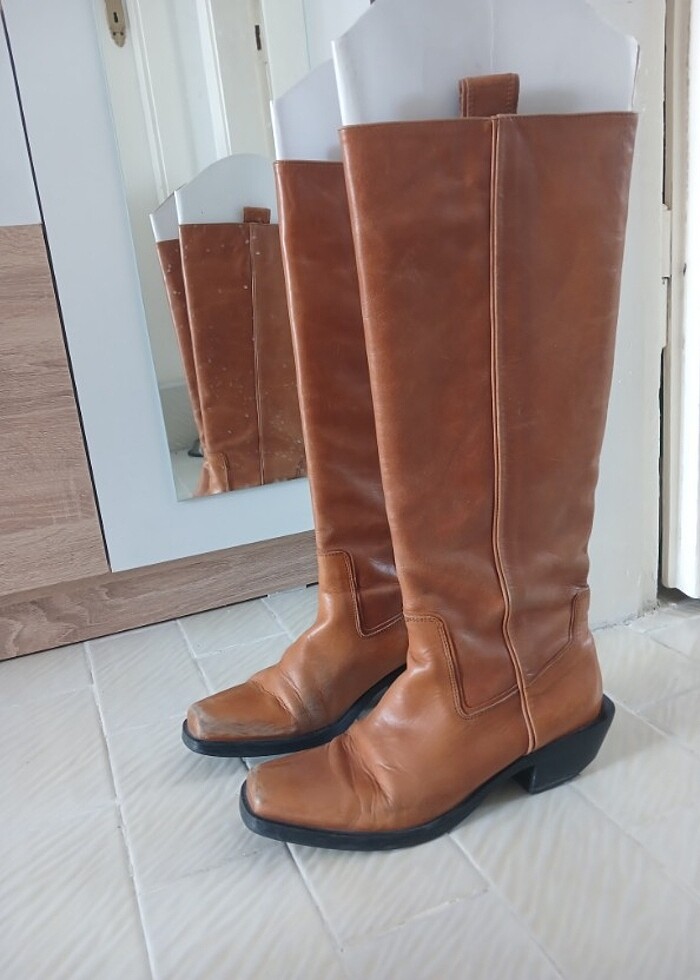 Zara hakiki deri çizme - Görsel 4