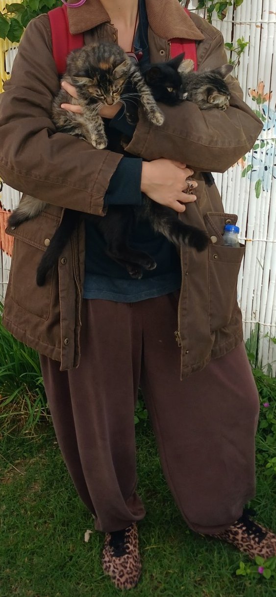 LCW Kadife Yaka Kahverengi Kadın Mont - Görsel 5