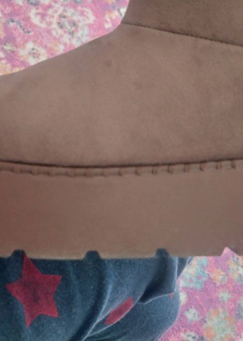 Bej Süet Kadın Dolgu Topuklu Bot - Görsel 8