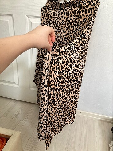 s Beden kahverengi Renk Leoparlı etek