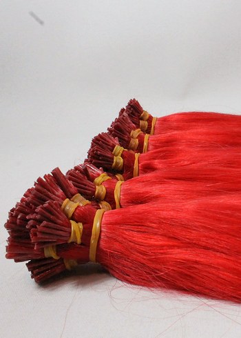 Kırmızı Renk Gerçek Saç Kaynak - Görsel 2