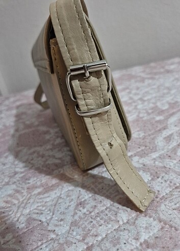 bej el kol çantası askılı çanta - Görsel 6