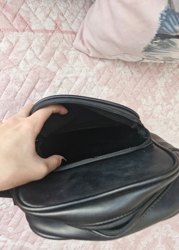 siyah askılı çanta - Görsel 5