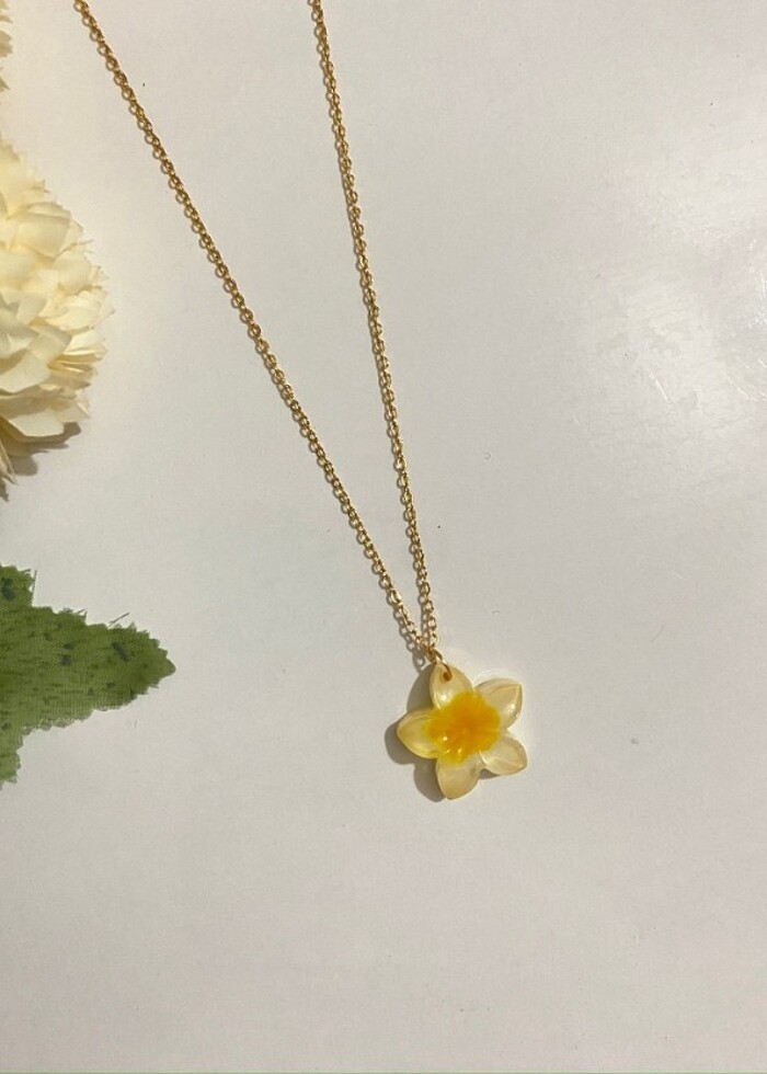 lotus gold kolye - Görsel 3