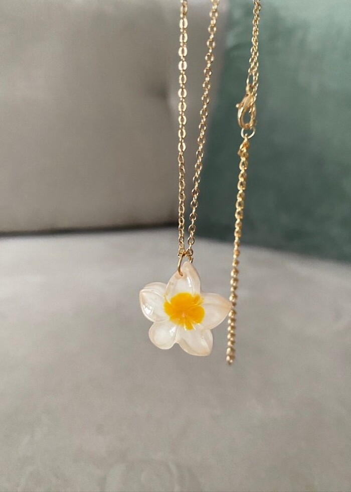 lotus gold kolye - Görsel 2