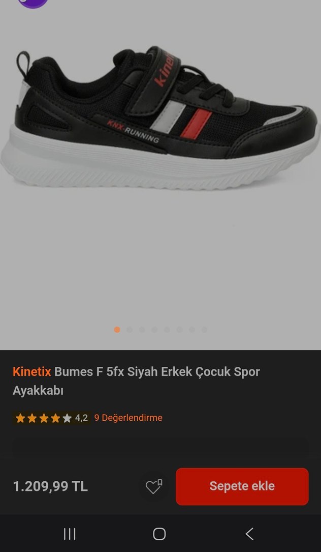 Kinetix Siyah Erkek Çocuk Spor Ayakkabı - Görsel 4