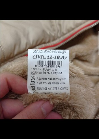 Kürklü Bebek Tulumu Bej-Kahverengi Astromont - Görsel 4